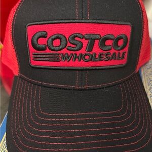 NEW!! Costco Red and Black Trucker Hat Unisex.  Adjustable. 2026 Hat